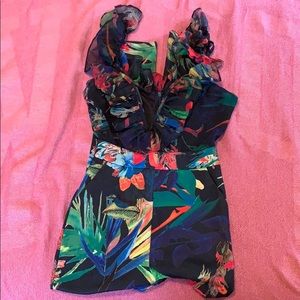 Ruffled Floral Jumpsuit